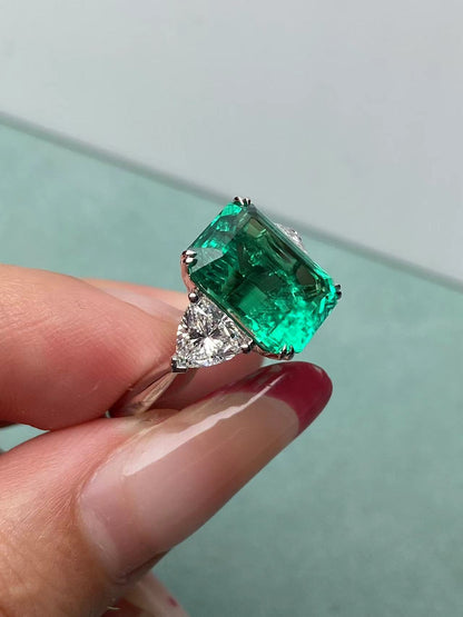 Pirmiana 2026 Jewelry Customized 9x12mm Emerlad Shape14k Gold Lab Grown Diamond A  Rings for Party Gift