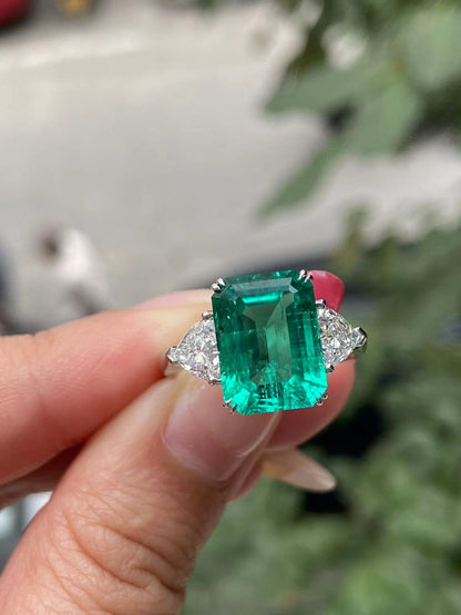 Pirmiana 2026 Jewelry Customized 9x12mm Emerlad Shape14k Gold Lab Grown Diamond A  Rings for Party Gift