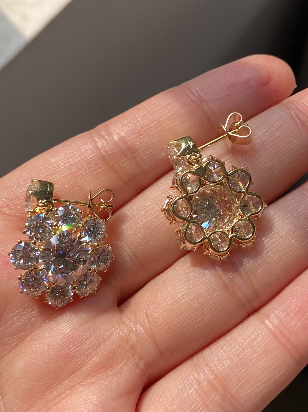 Pirmiana 2026 Jewelry Customized 3ct Round Shape 14k Yellow Gold And Yellow Gold Lab Grown Diamond  Earrings for Party Gift