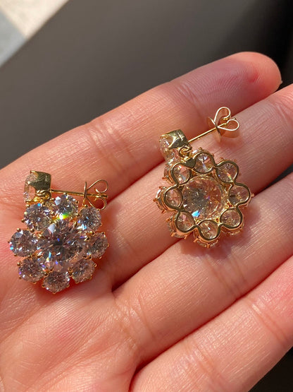 Pirmiana 2026 Jewelry Customized 3ct Round Shape 14k Yellow Gold And Yellow Gold Lab Grown Diamond  Earrings for Party Gift