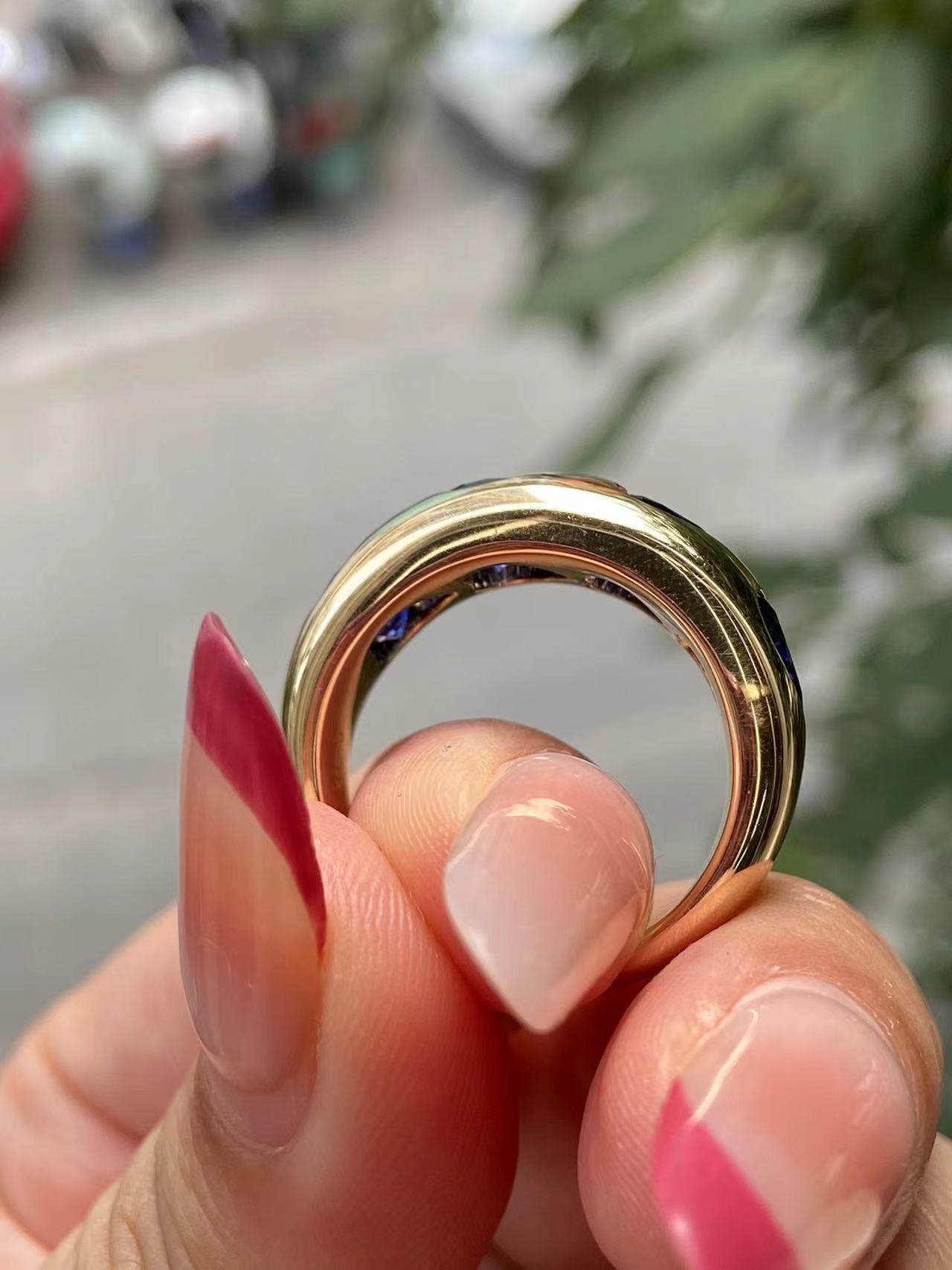 Pirmiana Custom Design 14k Gold  6.5mm Heart Shape  Lab Grow Sapphire Rrings for Women Exquisite Elegant Fine Jewelry