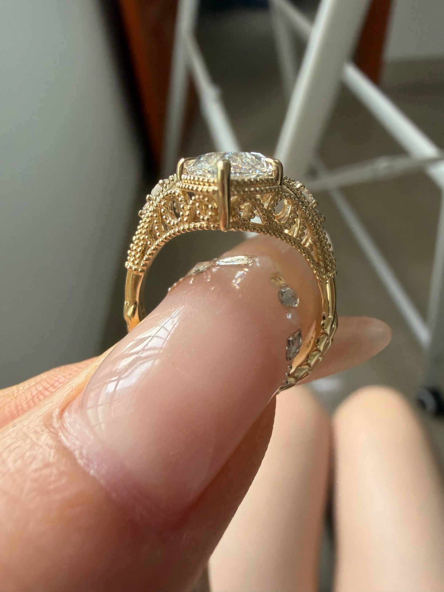 Pirmiana Jewelry Custom Design Ruif Jewelry Classic Design 14k yellow gold 3ct marquise shaped Lab Grown  Diamond Ring Engagement Wedding Band Rings for Women Fine Jewelry for gift