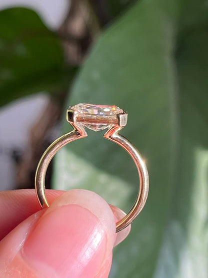 Pirmiana Jewelry Customized 14k Yellow Gold 2ct Lab Grown Diamond Rings Engagement Wedding Band Rings for Women Fine Jewelry