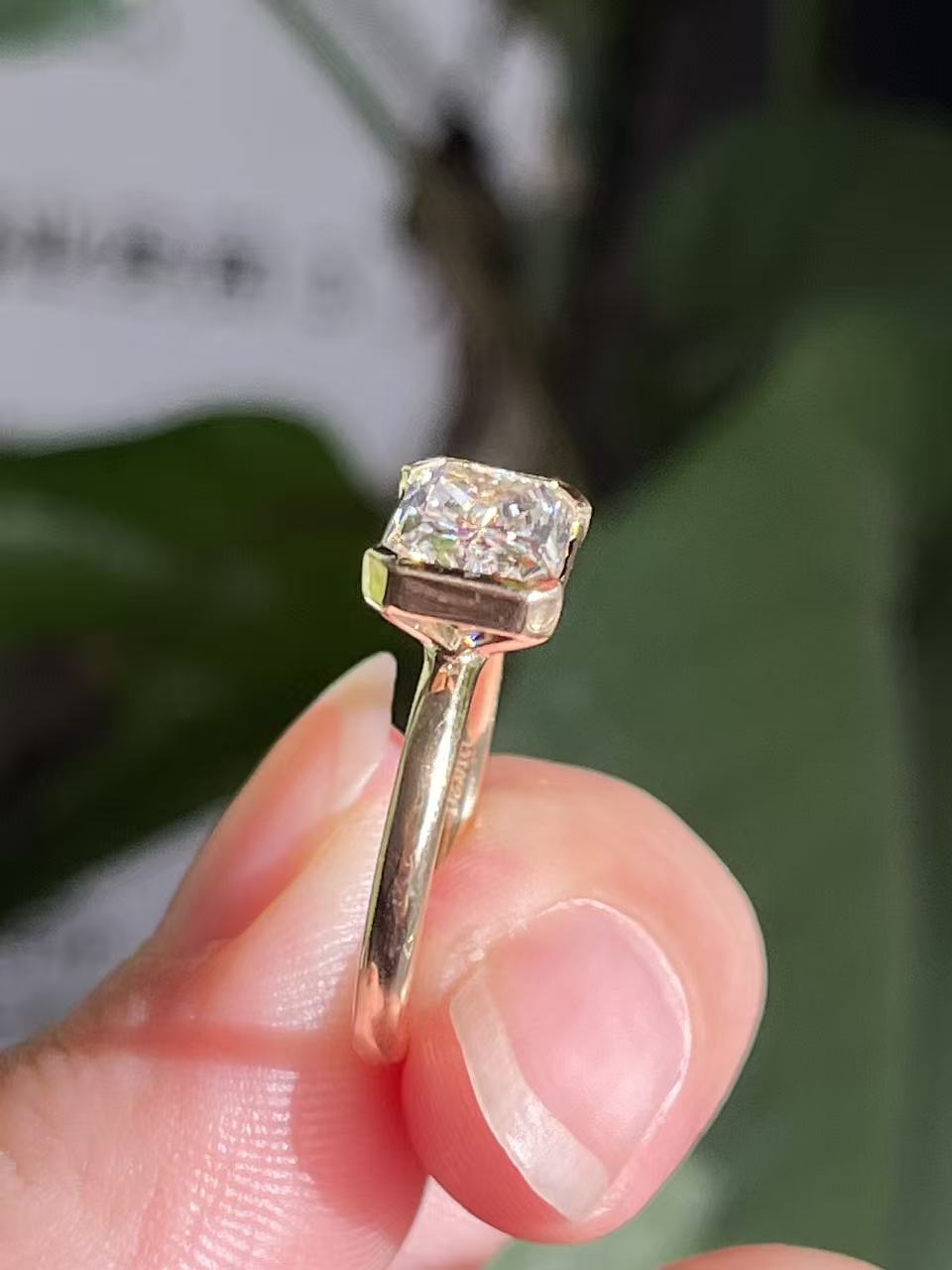 Pirmiana Jewelry Customized 14k Yellow Gold 2ct Lab Grown Diamond Rings Engagement Wedding Band Rings for Women Fine Jewelry