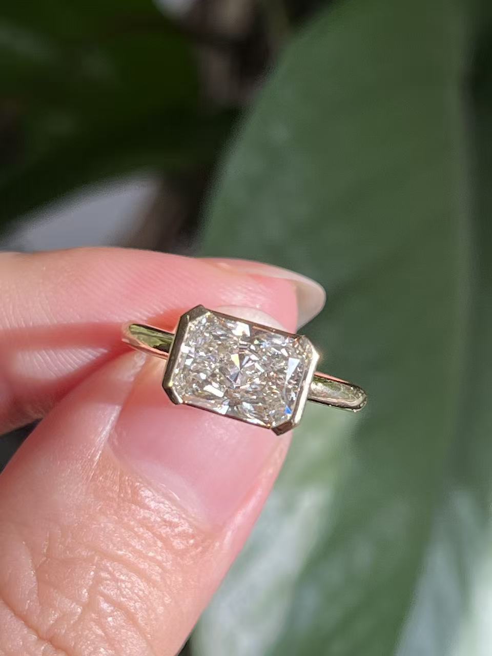 Pirmiana Jewelry Customized 14k Yellow Gold 2ct Lab Grown Diamond Rings Engagement Wedding Band Rings for Women Fine Jewelry