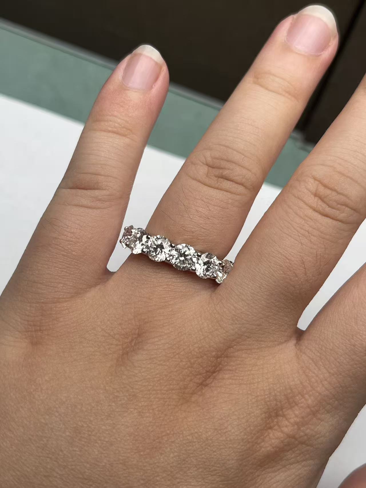 Pirmiana Jewelry Customized Platinum Single 0.5 Carat Lab Grown Diamond Rings Engagement Wedding Band Rings for Women Fine Jewelry