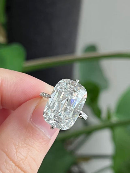 Pirmiana Jewelry Customized Platinum 10.11ct Lab Grown Diamond Three Stone Engagement Rings for Women Fine Jewelry