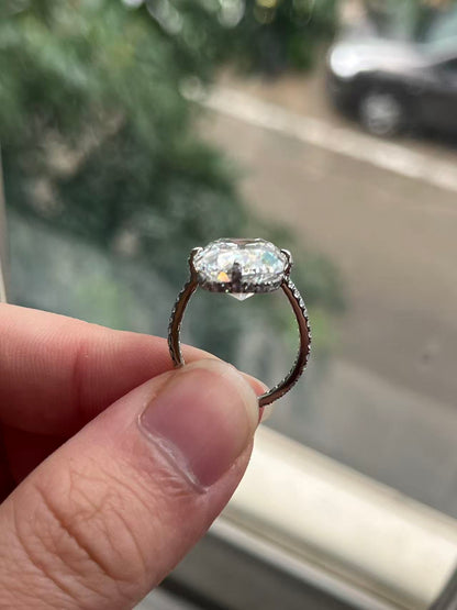 Pirmiana Jewelry Customized Platinum 10.11ct Lab Grown Diamond Three Stone Engagement Rings for Women Fine Jewelry