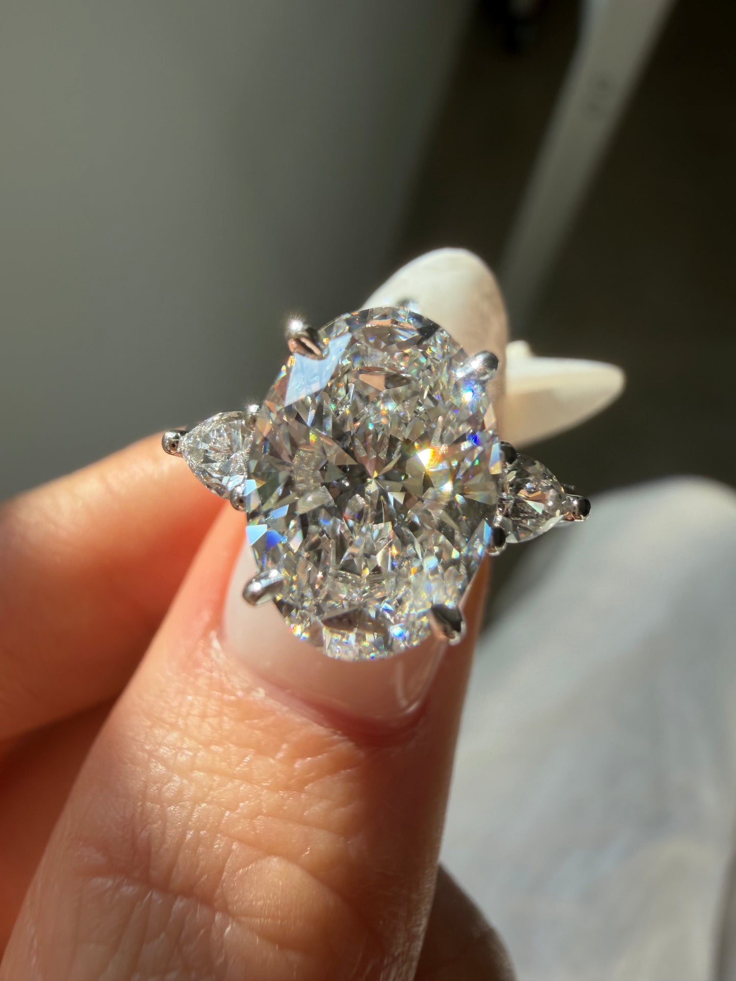 Pirmiana Jewelry Customized 14K Gold 3ct Lab Grown Diamond Three Stone Engagement Rings for Women Fine Jewelry