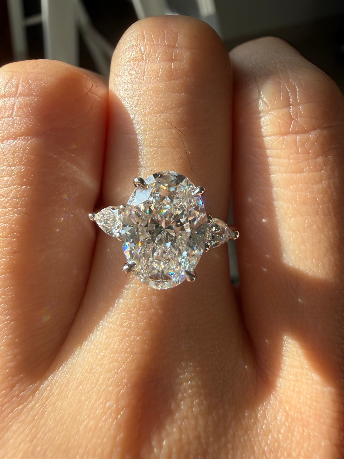 Pirmiana Jewelry Customized 14K Gold 3ct Lab Grown Diamond Three Stone Engagement Rings for Women Fine Jewelry