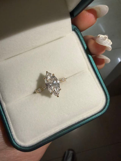 Pirmiana Jewelry Customized 18K White 2.5ct Lab Grown Diamond Rings Engagement Wedding Band Rings for Women Fine Jewelry