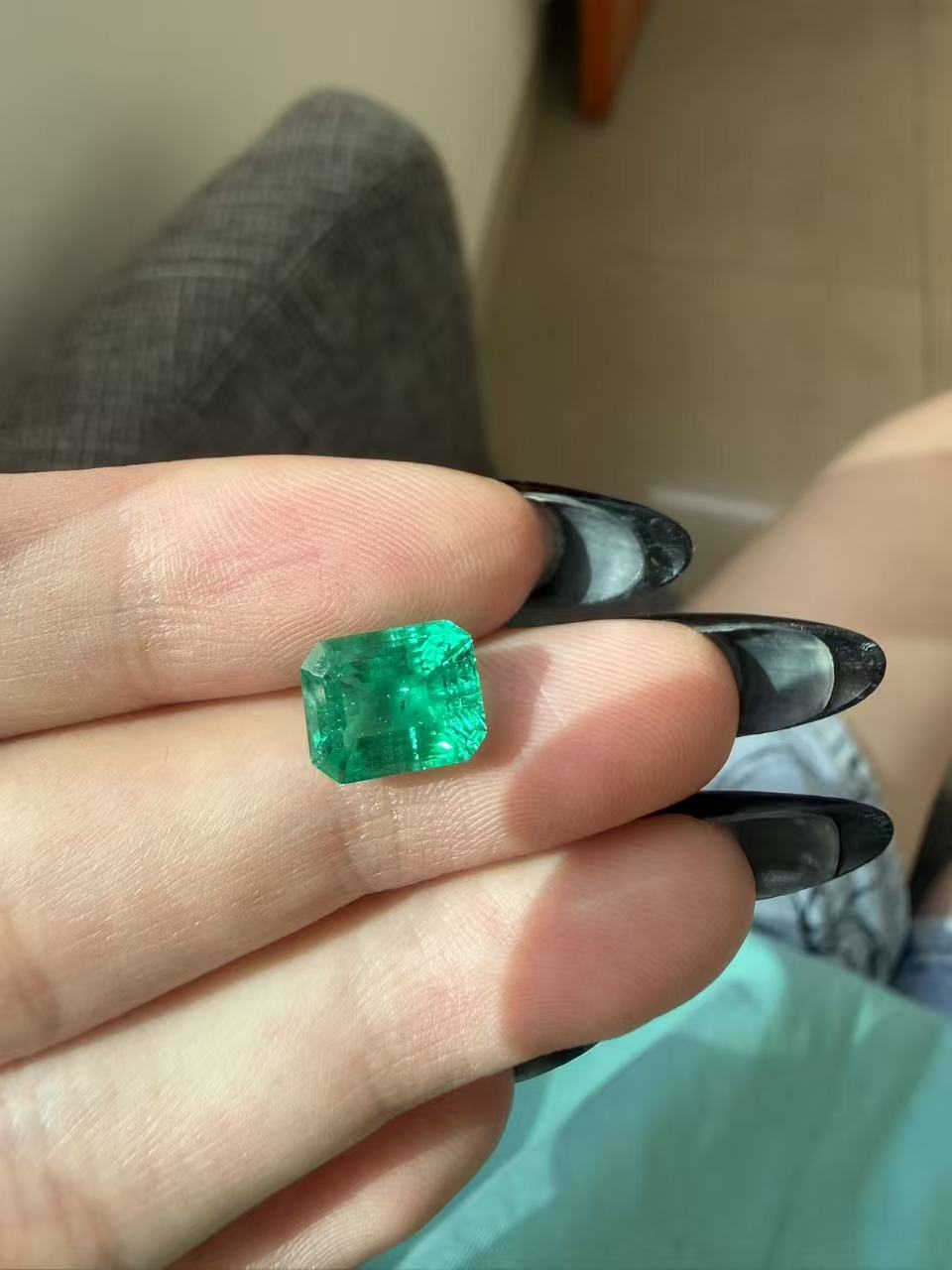 8x10mm about 3.26ct Top Quality Lab Grown Emerald With inclusions Loose Stone
