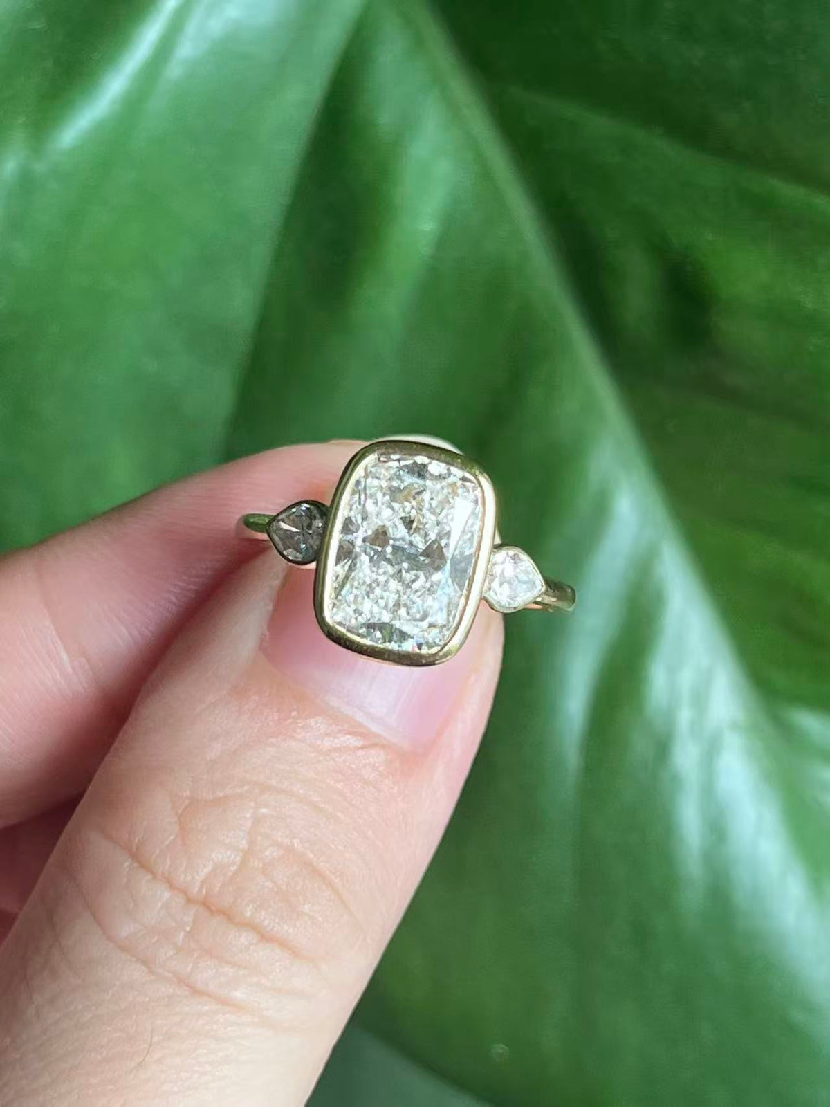 Pirmiana Jewelry Custom Design Ruif Jewelry Classic Design  18k yellow gold 3ct cushion shaped Lab Grown Diamond Ring Engagement Wedding Band Rings for Women Fine Jewelry