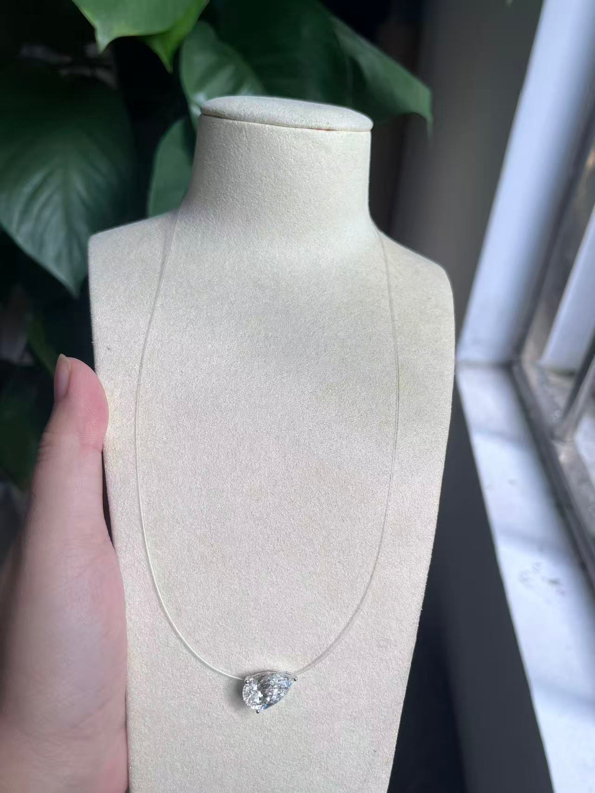 Pirmiana Jewelry Classic Design 14K White Gold Lab Grown Diamond  Necklace luxe Jewelry for Party Wedding Gift
