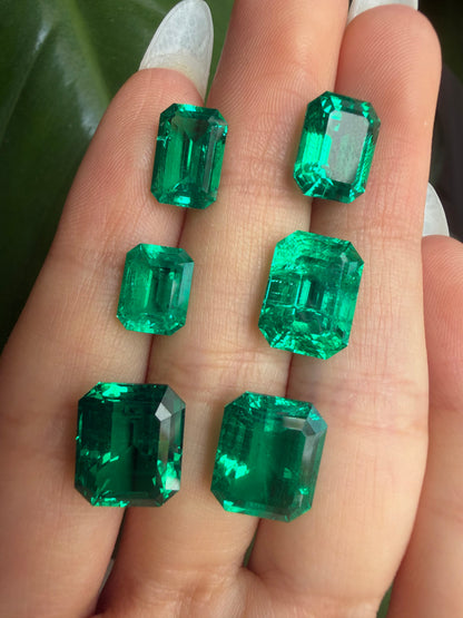 Pirmiana  0.78-11.17ct Lab Grown Emeralds Loose Gemstones for Jewelry Making