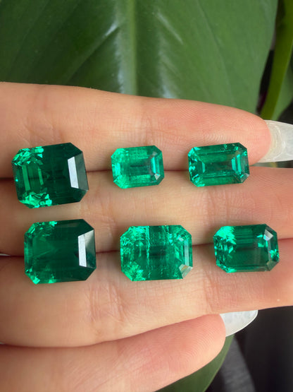 Pirmiana  0.78-11.17ct Lab Grown Emeralds Loose Gemstones for Jewelry Making