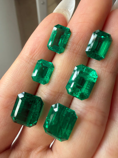 Pirmiana  0.78-11.17ct Lab Grown Emeralds Loose Gemstones for Jewelry Making