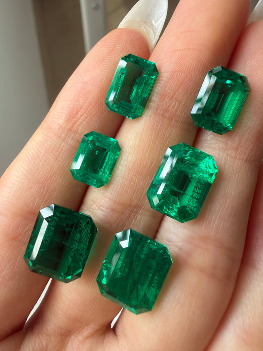 Pirmiana  0.78-11.17ct Lab Grown Emeralds Loose Gemstones for Jewelry Making