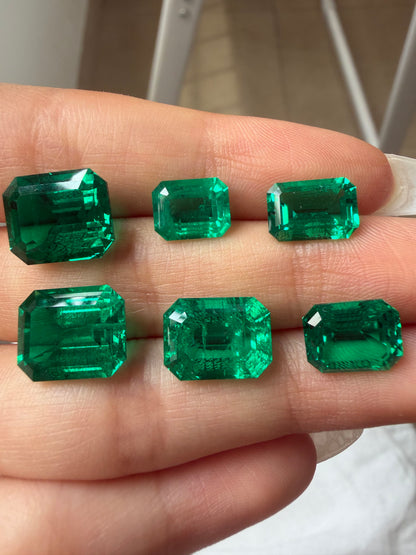 Pirmiana  0.78-11.17ct Lab Grown Emeralds Loose Gemstones for Jewelry Making