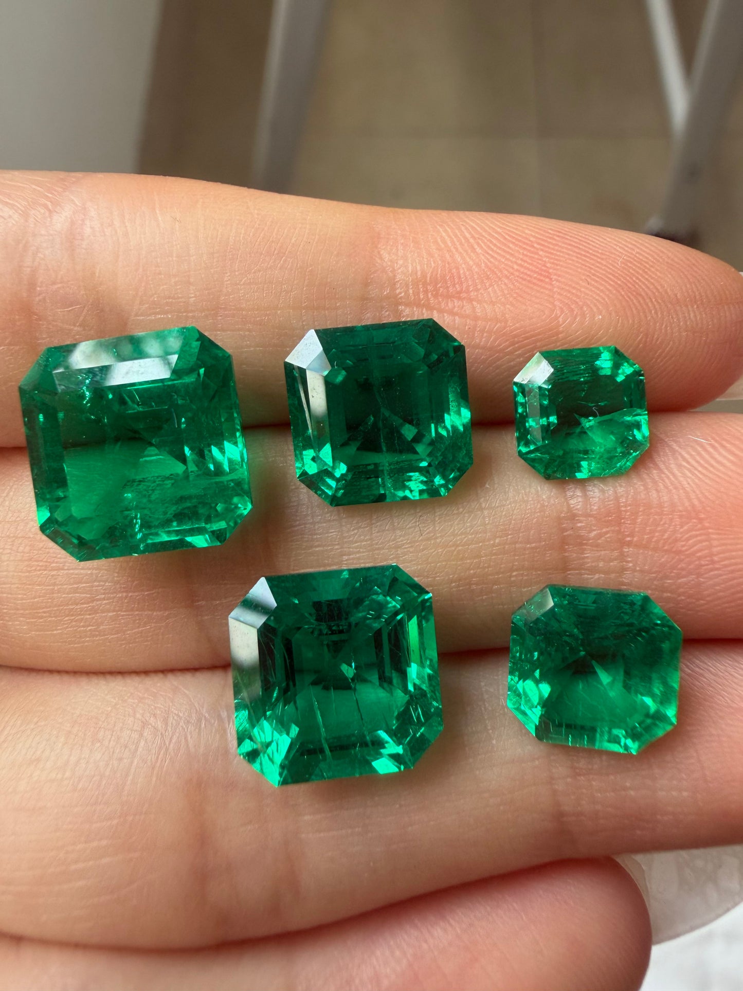 Pirmiana  0.5-12.35ct Asscher Cut Lab Grown Emeralds Loose Gemstones for Jewelry Making
