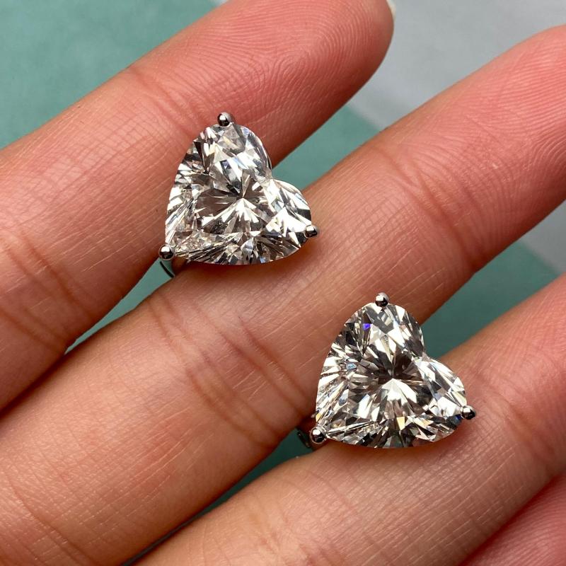 Primiana 2025 Hot Sale New Classic Style14K Each 5ct Heart Shape Earrings With IGI Certificate Lab Diamond Girlfriend Gift