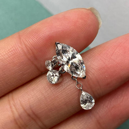 Primiana 2025 Hot Sale 18K 1.5ct Marquise Shape Single grain Earrings With IGI Certificate Lab Diamond Girlfriend Gift