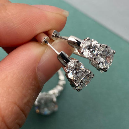 Primiana 2025 Hot Sale New Classic Style14K Total 9ct  Round Shape Earrings With IGI Certificate Lab Diamond Girlfriend Gift