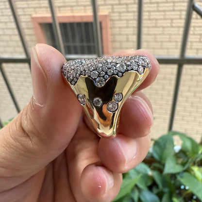 Pirmiana Jewelry Custom Design 18k Yellow Gold Ring for Women Lab Grown Diamond Jewelry