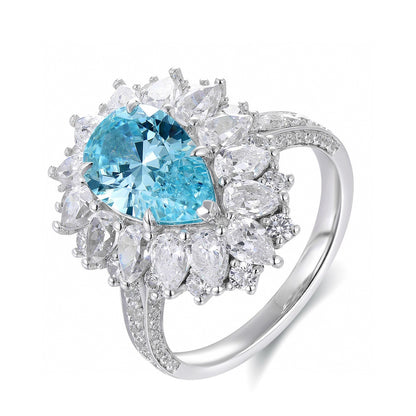 Pirmiana Elegant and Luxury 2.6ct Simulated Diamond Rings 18K Gold Jewelry Engagement Gift Women