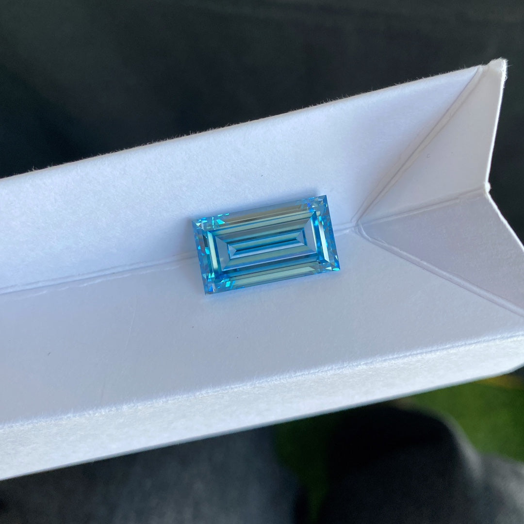 Pirmiana 11.26ct  Baguette Shape CVD Blue Lab Grown Diamond