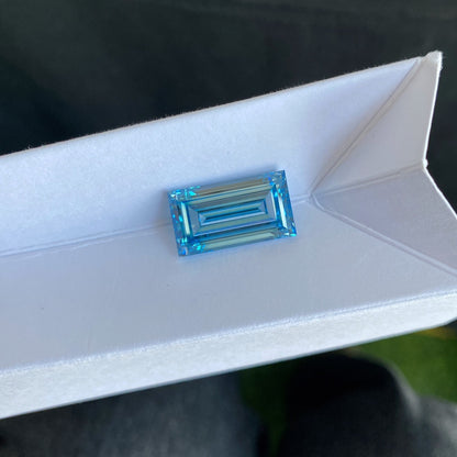 Pirmiana 11.26ct  Baguette Shape CVD Blue Lab Grown Diamond