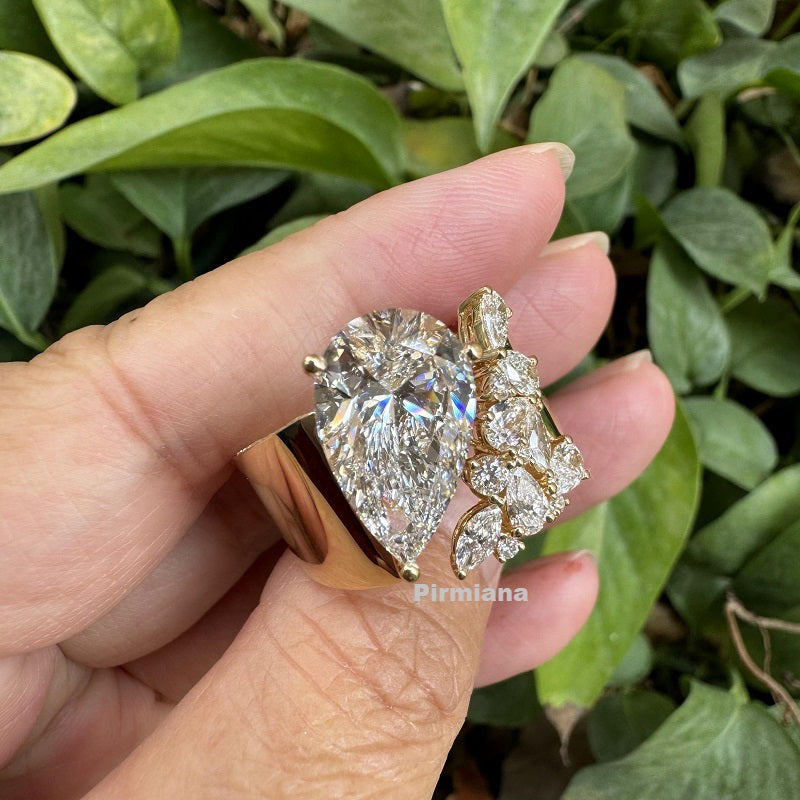 Pirmiana new design 18K yellow gold 5.03ct lab grown diamond ring