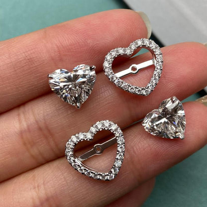 Primiana 2025 New Classic Style 14K Heart Shape 2.7ct Each Diamond IGI Certificate  Earrings Girlfriend Gift