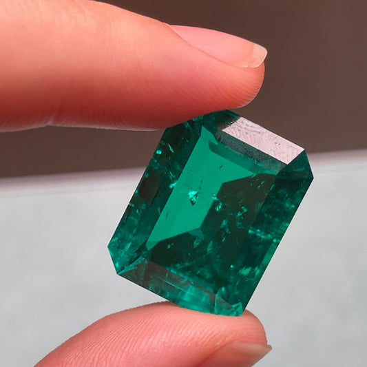 Pirmiana 29.08ct Emerald Cut Lab Grown Emerald