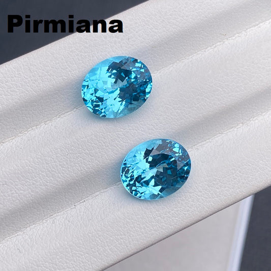 Pirmiana  0.2-47.6ct Oval Cut Lab Grown Aquamarine Sapphire Loose Gemstones for Jewelry Making