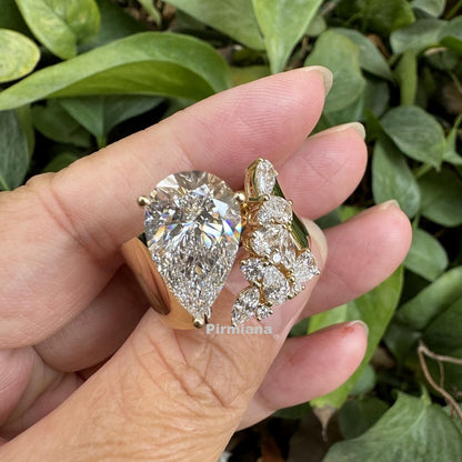 Pirmiana new design 18K yellow gold 5.03ct lab grown diamond ring