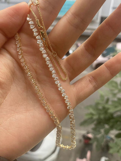 Ruif Customize Exquisite14k Gold 0.08ct Pear Lab Grown Diamond Necklace for Wome Fine Jewelry Gift