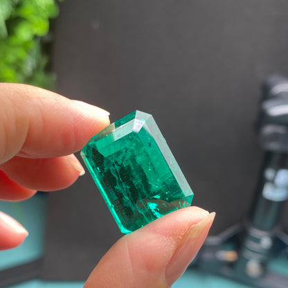 Pirmiana 29.83ct Emerald Cut Lab Grown Emerald