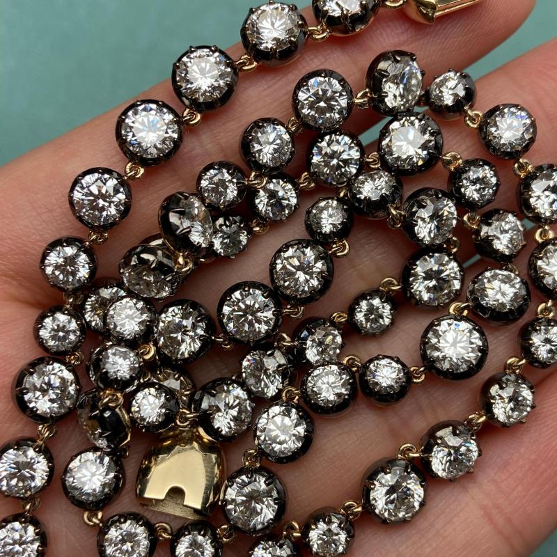 Primiana 2025 Hot Sale New Classic Style 9K Black Gold Round Shape Necklace Lab Diamond Girlfriend Gift