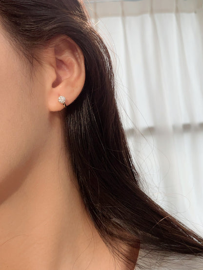 Pirmiana Custom Design 18k Yellow Gold Round Shape 0.5ct 0.3ct 0.2ct Each Lab Grown Diamond Earrings