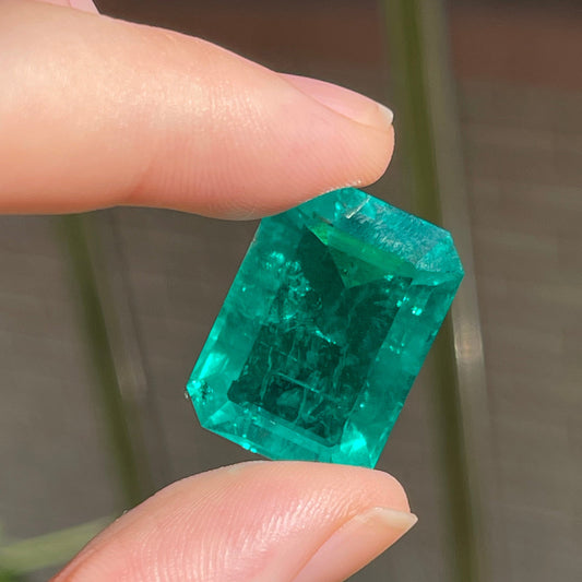 Pirmiana 26.13ct Emerald Cut Lab Grown Emerald