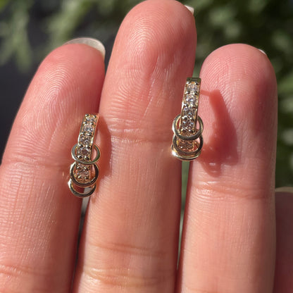 Pirmiana Jewelry Customized 10k Yellow Gold Lab Grown Diamond Earrings for Women Party Gift