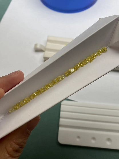Ruif High Quality Radiant Cut 0.3ct Yellow Lab Grown Diamond for Eternity Rings Making HPHT Without Certificate