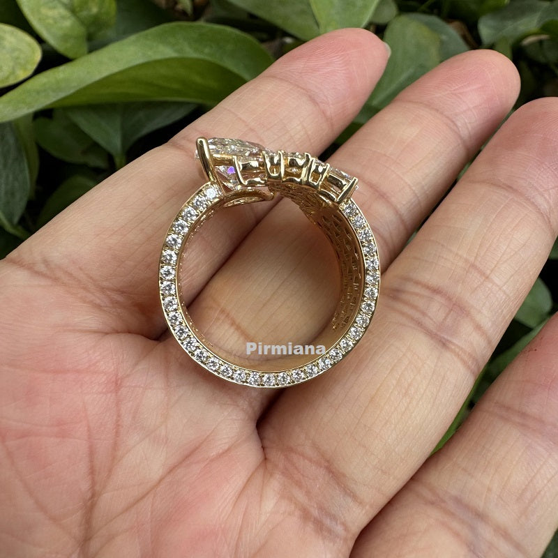 Pirmiana new design 18K yellow gold 5.03ct lab grown diamond ring