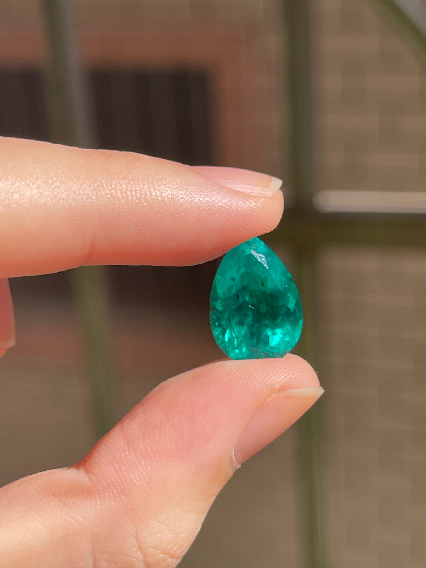 Pirmiana 7.11ct Pear Shape Lab Grown Emerald