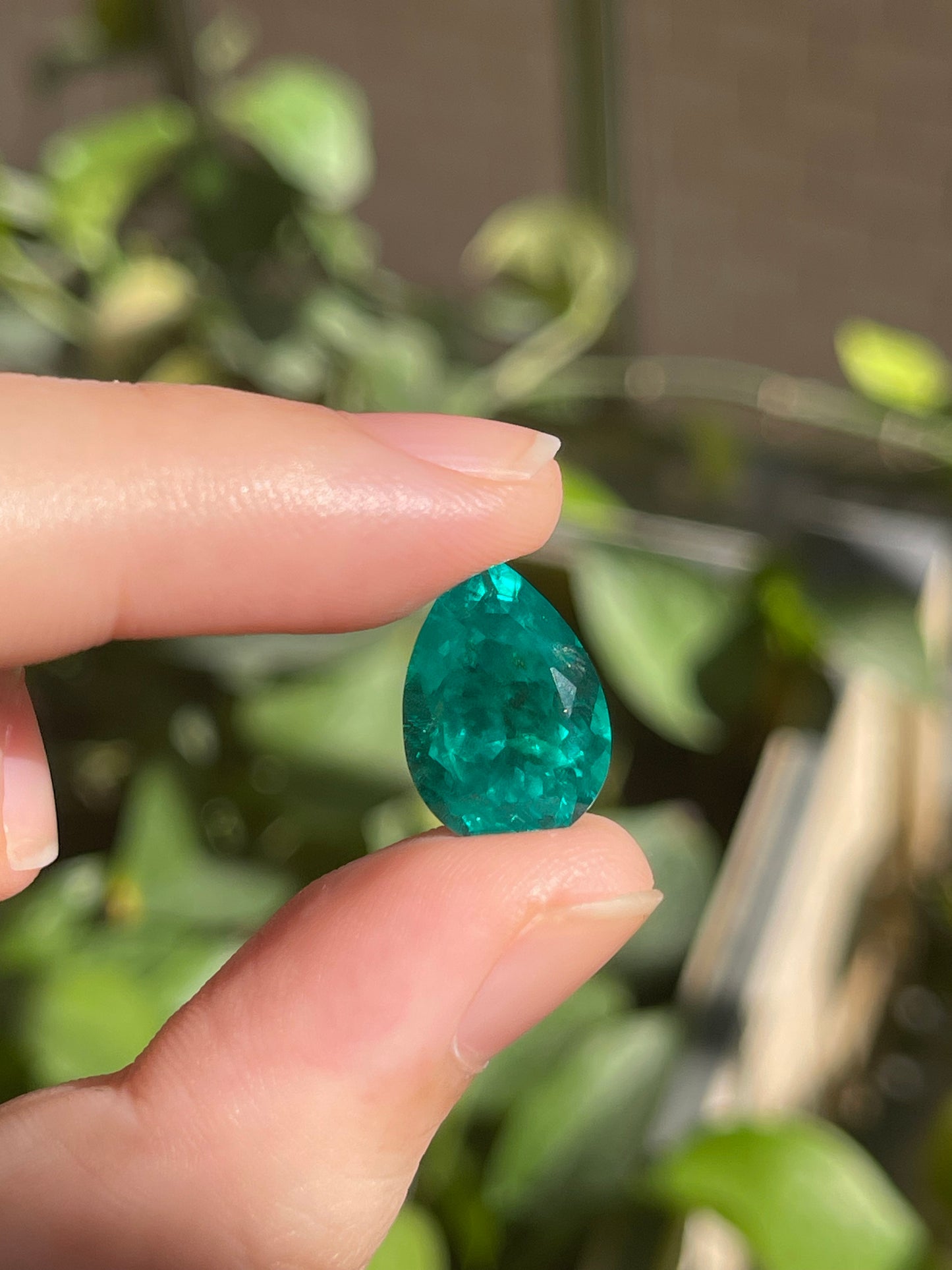 Pirmiana 7.11ct Pear Shape Lab Grown Emerald
