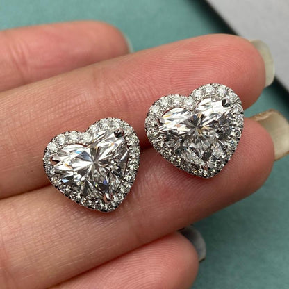 Primiana 2025 New Classic Style 14K Heart Shape 2.7ct Each Diamond IGI Certificate  Earrings Girlfriend Gift