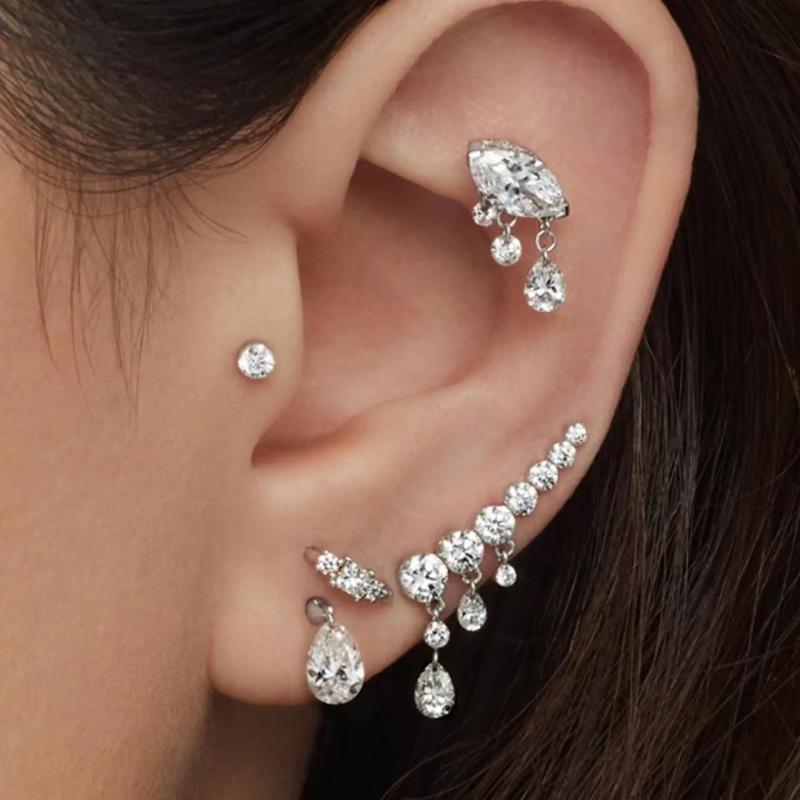 Primiana 2025 Hot Sale 18K 1.5ct Marquise Shape Single grain Earrings With IGI Certificate Lab Diamond Girlfriend Gift