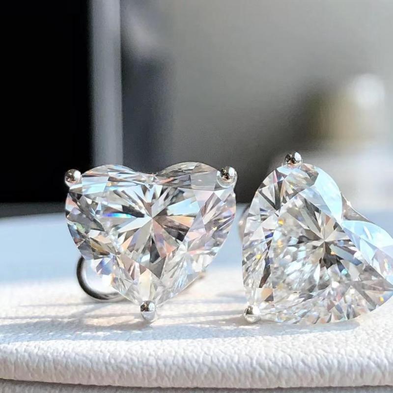 Primiana 2025 Hot Sale New Classic Style14K Each 5ct Heart Shape Earrings With IGI Certificate Lab Diamond Girlfriend Gift