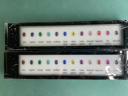 Pirmiana Lab Grown Gemstones Color Chart OS5x7mm Loose Stones Box Jewelry Tool for Gems Maker and Jeweler